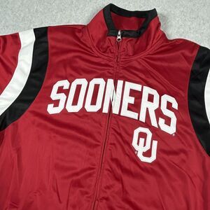 Oklahoma Sooners NCAA Track Jacket Adult Large Football Basketball‎ Zip Up Mens